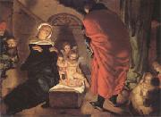 Claesz Aert The Nativity (mk05) oil on canvas